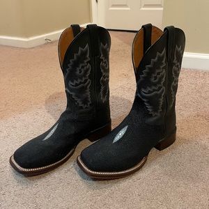 Dan Post Black Stingray Boots Size 9.5